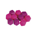 Pikkukuva 1 / 2: Siliconehelmet - RAYHER - Heptagona - 14mm - Tumma ruusu - 10 kappaletta Mörkrosa