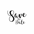 Miniatyrbillede 3 af 4: "Save the Date" stempel, 6x7cm Beige