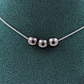 Miniatyrbillede 1 af 6: Collier - ABIJOUX - Hæmatit 8 mm - Rustfrit stål - Tilpasselig størrelse - Unisex