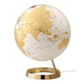 Miniatyrbillede 1 af 4: Lysende jordklode - Design - Ø 30 cm - PMMA fod - Guld base - Interiør Vitt guld