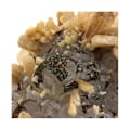 Miniatyrbillede 2 af 6: Sten og mineraler. Fluorit + Stilbit. 1150,0 øre. Rudny, Kostanai, Kasakhstan. Flerfärgad