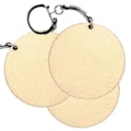 Pikkukuva 3 / 4: 50 pyöreää puista avaimenperää Ø 5,5 cm Beige