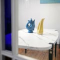 Miniatyrbillede 4 af 4: Bord 70 x 70 cm - Rund hvid marmor model Vit