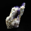 Miniatyrbillede 1 af 3: Sten og mineraler. Fluorit + Kvarts. 203,0 øre. La Cabaña, Berbes, Asturien, Spanien.