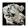 Miniatyrbillede 3 af 5: Sten og mineraler. Mordenit + Baryt. 545,5 øre. Jalgaon District, Maharashtra, Indien..