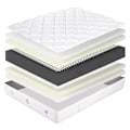 Pikkukuva 4 / 4: Patriote Mousse patjasarja, 27 cm memory foam, käännettävä kiinteä + valkoinen pohja 13 cm paksu + 2 tyynyä + peitto Vit
