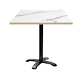 Miniatyrbillede 1 af 4: Bord 70 x 70 cm - Bazila model hvid marmor med messingkanter Vit