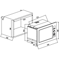 Pikkukuva 6 / 6: Sisäänrakennettu mikroaaltouunigrilli CONTINENTAL EDISON CEMO25GEB2 Musta L59,5 x K38,8 x P40 cm 25L