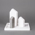Miniatyrbillede 3 af 4: Mould - Standard - Huse med asymmetrisk tag - Plast - 24 x 19 cm - Let at tage ud Transparent