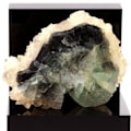 Miniatyrbillede 1 af 5: Sten og mineraler. Fluorit + Calcit. 1130,0 øre. Weishan Co., Yunnan-provinsen, Kina. Flerfärgad