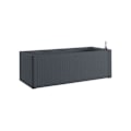 Miniatyrbillede 2 af 2: STEFANPLAST Natural Delux rektangulær blomsterkasse - 100x43xH33cm - 90 + 6,5L i reserve - Antracit Antracit