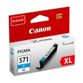 Miniatyrbillede 1 af 3: CANON CLI-571C XL højtydende cyan blækpatron (CLI571XL)