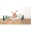 Miniatyrbillede 2 af 4: Mini julescene til opbygning 24 dele kastanj
