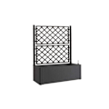 Miniatyrbild 2 av 2: STEFANPLAST Natural Deluxe rektangulär blomlåda med spaljé - 100 x 43 x H 142 cm - 90 + 6,5 L i förvaring - Antracit Antracit