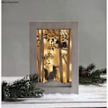 Miniatyrbillede 2 af 4: DIY 3D træramme juleskov 20 x 30 x 6,6 cm Beige