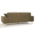 Miniatyrbillede 5 af 6: Hexagon - 3-personers lige sofa - Oliven stof - L 216 x D 90 x H 80 cm - Gustave oliv