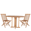 Miniatyrbillede 1 af 4: Havebord 120 cm + 2 stole i teak kastanj