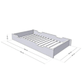 Miniatyrbillede 3 af 4: Sengeskuffe 80 x 200 med BUDDY sengebund - lysegrå Grå