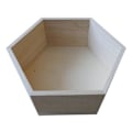 Miniatyrbillede 2 af 3: Hexagon hylde i træ 27 x 23,5 x 10 cm Beige