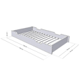 Miniatyrbillede 3 af 4: Rulleskuffe opbevaring eller seng - hvid til seng 70 x 160 cm Vit