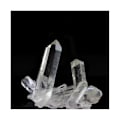 Miniatyrbillede 4 af 4: Sten og mineraler. Dobbelt-termineret kvarts. 82,5 ct. La Gardette-minen, Bourg d'Oisans, Isère, Frankrig.