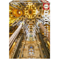 Miniatyrbillede 1 af 4: 1000 brikkers puslespil INTERIØR AF SAGRADA FAMILIA - Educa - Arkitektur og monument - Hvid Flerfärgad
