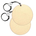 Pikkukuva 4 / 4: 50 pyöreää puista avaimenperää Ø 5,5 cm Beige