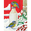 Pikkukuva 1 / 2: Diamanttikuviointiset tarvikkeet 21x29cm Linnut lumessa Flerfärgad