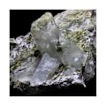 Pikkukuva 2 / 3: Kivet ja Mineraalit. Kvartsi, epidootti, byssoliitti. 594,0 ct. Chamrousse, Belledonne, Isère, Ranska.. Grön
