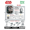 Pikkukuva 3 / 3: 3D metallimalli - Star Wars - R2-D2 - 1 kpl - Alkaen 5 vuotta - Aikuinen Grå