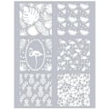 Miniatyrbillede 1 af 4: Tropisk polymer ler stencil 11,4 x 15,3 cm