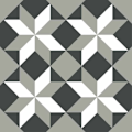 Pikkukuva 1 / 4: Tarraliima - Draeger Pariisi - Geometriset Tähdet - 15x15 cm - Myrkyttömä - Nykytaide Design Grå