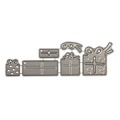 Miniatyrbillede 2 af 4: Kit skæremaller: Gaver, 0,9x2cm-2,1x2,9cm, sct.-LS 6 stk.