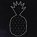 Miniatyrbild 2 av 4: String Art Box - Blackboard Ananas tråd konst 22 x 22 cm Svart