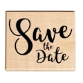 Miniatyrbillede 4 af 4: "Save the Date" stempel, 6x7cm Beige