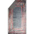 Pikkukuva 4 / 4: Matto - RENGAS - Musta/Punainen - 80x150 cm - Liukumaton - Konepestävä - Polyesteri Svart röd