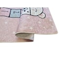 Pikkukuva 2 / 4: Star Lasten matto - MANI TEKSTIILI - Mitat 120x160 - Pinkki - Polyesteri - Pehmeä harjoitus - Konepestävä Rosa