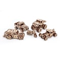 Miniatyrbillede 1 af 3: 3D træmodel - 5 køretøjer fra 7 til 11,8 cm Beige