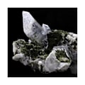 Miniatyrbillede 3 af 5: Sten og mineraler. Epidot + Kvarts. 1965,0 ct. Le Cornillon, Bourg d'Oisans, Frankrig..