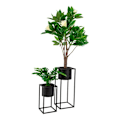 Miniatyrbild 3 av 4: 444267 Hus Nordic Blomkrukor 2 st Lena Svart Svart