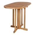 Miniatyrbillede 2 af 5: Huelva Havebord/balkonbord, sammenklappeligt i teak. kastanj