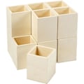 Miniatyrbillede 3 af 3: Hexagonal blyantsholder i lyst træ. referencenr. 577750