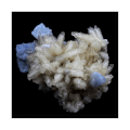 Pikkukuva 5 / 5: Kivet ja mineraalit. Kalsiitti + bariitti. 704,0 senttiä. Rosiclare Level, Minerva Mine, Illinois, USA.