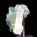Miniatyrbillede 1 af 2: Sten og mineraler. Fluorit + Kvarts. 273,25 øre. Marsanges-minen, Langeac, Frankrig.