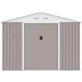 Pikkukuva 3 / 6: Metallinen puutarha-aitta 7,06 m² - 277 x 255 x 202 cm - MERCURE - Ankkurointisarja mukana, 2 liukuovea - Taupe Mol