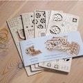 Miniatyrbillede 2 af 4: Model / Motoriseret mekanisk 3D-puslespil 100% TRÆ - UGEARS - Mejetærsker Beige