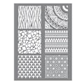 Miniatyrbild 1 av 2: Stencil för polymerlera - Kreativt frö - Etnisk - Plast - Blandat - 1 stencil