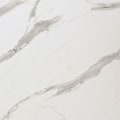 Pikkukuva 2 / 4: Korkea pöytä 70 x 70 cm - Milanon malli valkoista marmoria messinkireunoilla Vit