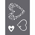 Miniatyrbillede 3 af 3: "Love" A5 serigrafi stencil, 1 stencil + 1 spatel, Transparent