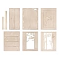 Miniatyrbillede 3 af 4: DIY 3D træramme juleskov 20 x 30 x 6,6 cm Beige